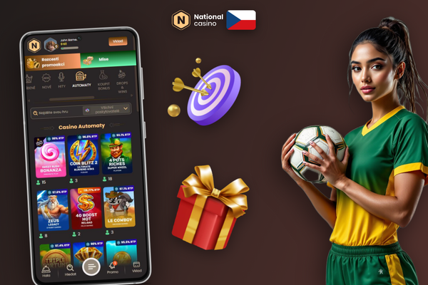 Notifikace o dostupné aktualizaci National Casino aplikace pro Android s tlačítkem Aktualizovat