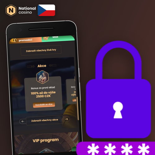 National Casino app na chytrém telefonu s katalogem 4 200+ her a tmavým herním rozhraním