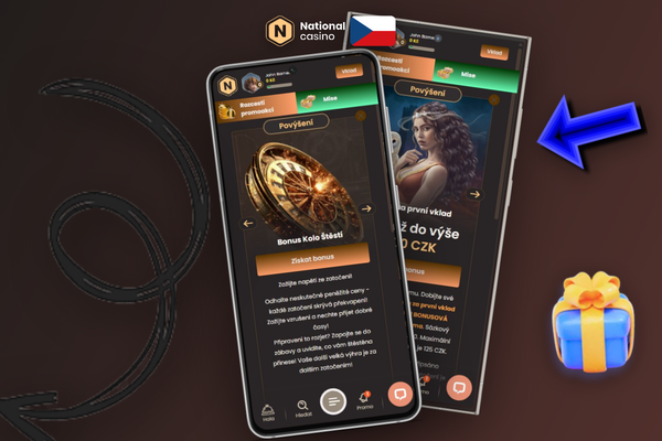 Infografika National Casino shrnující podmínky bonusu: minimální vklad, sázkový požadavek a platnost