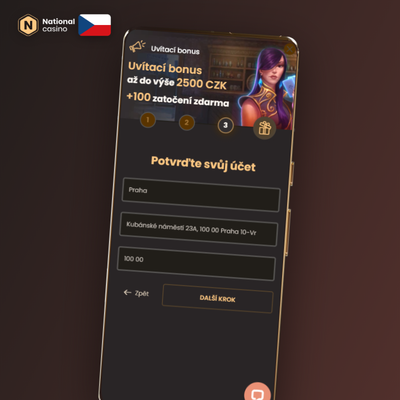 První vklad od 500 CZK v National Casino CZ pro aktivaci uvítacího bonusu