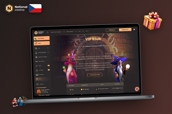 Hráč u stolního PC využívá National Casino na počítači pro VIP turnaje v soustředěné atmosféře