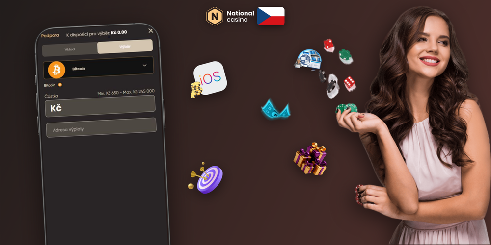 Přehled metod výběru v National Casino: karta, e-peněženka a kryptoměna