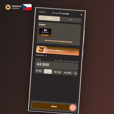 Mobilní e-peněženka pro rychlý vklad na National Casino přes Skrill nebo Neteller